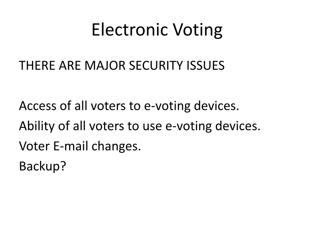 electronic voting