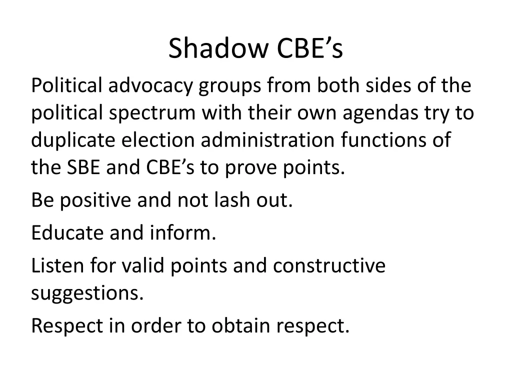 shadow cbe s