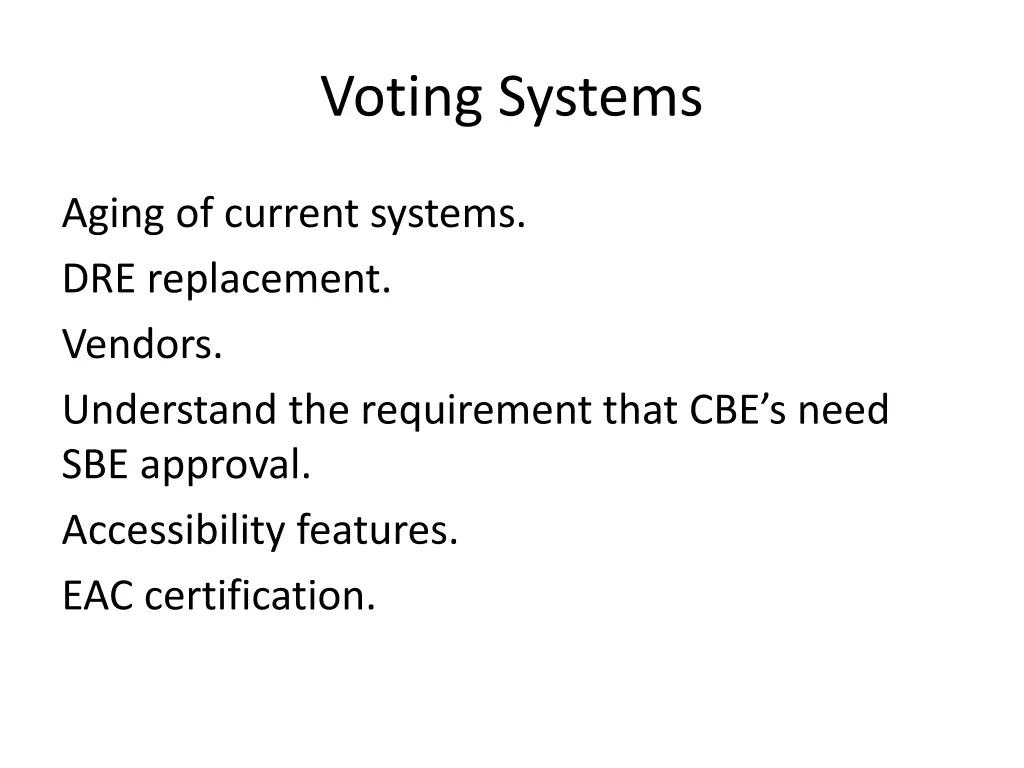 voting systems