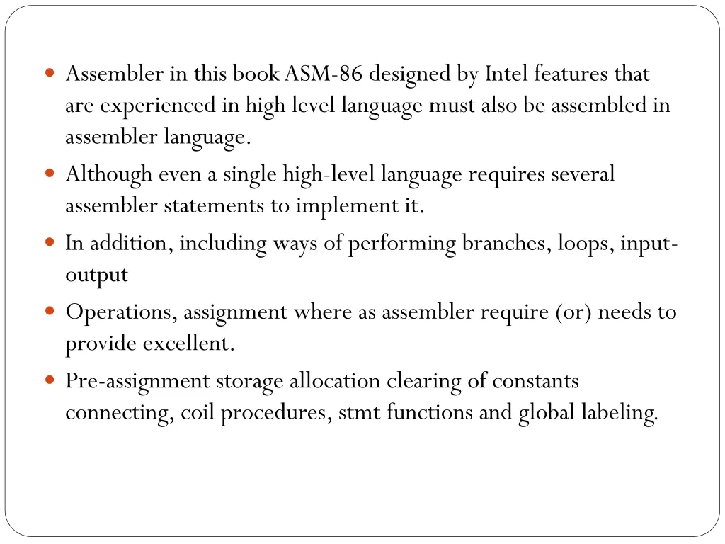 assembler in this book asm 86 designed by intel