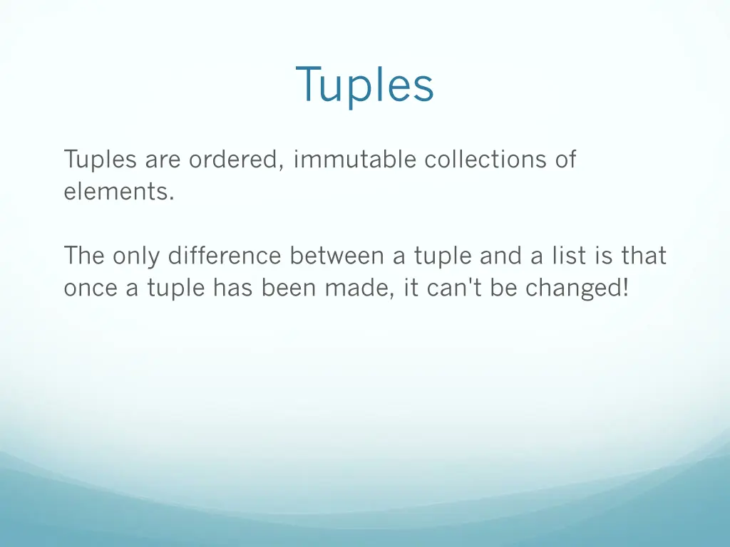 tuples