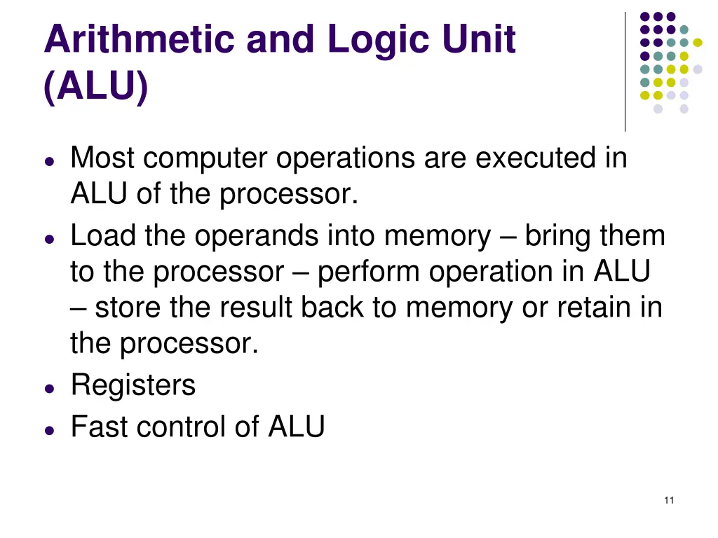 arithmetic and logic unit alu