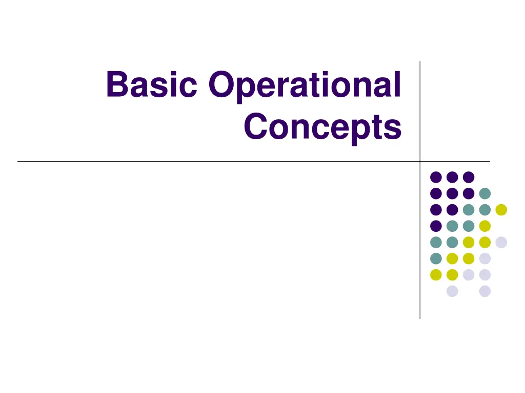 basic operational concepts