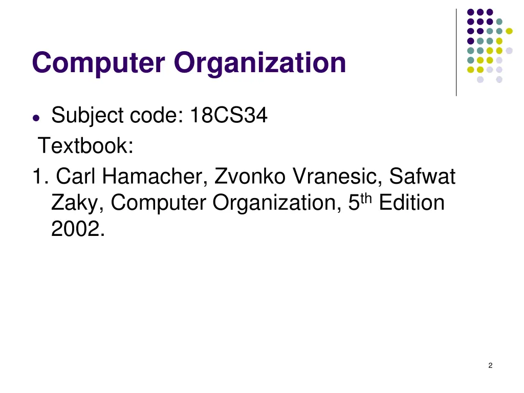 computer organization