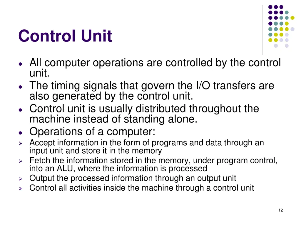 control unit
