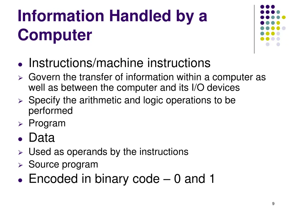 information handled by a computer