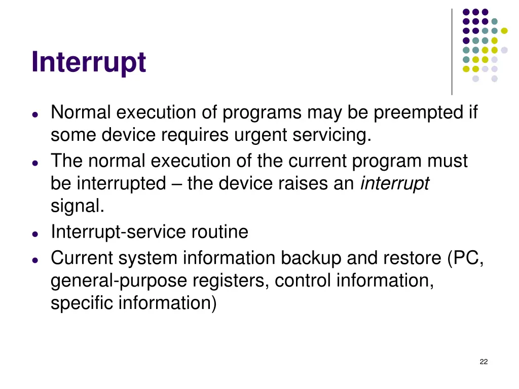 interrupt