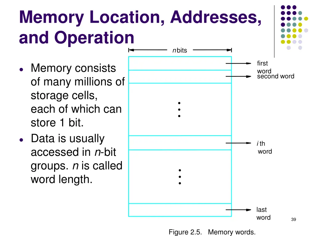 memory location addresses and operation