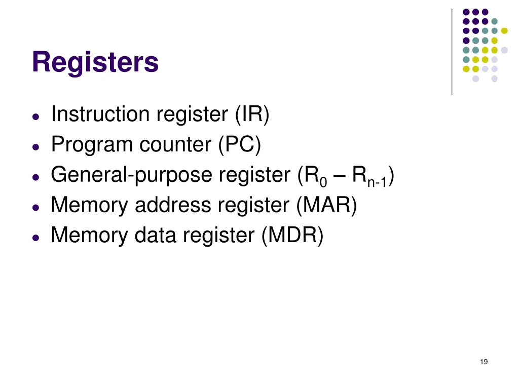 registers