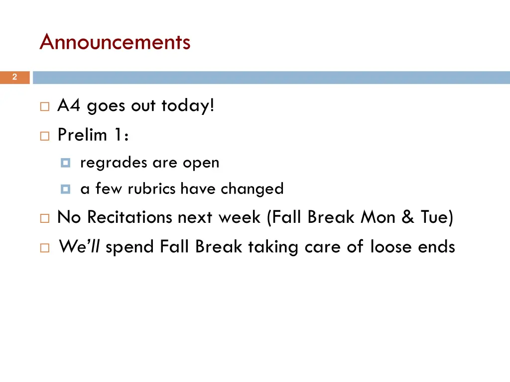 announcements
