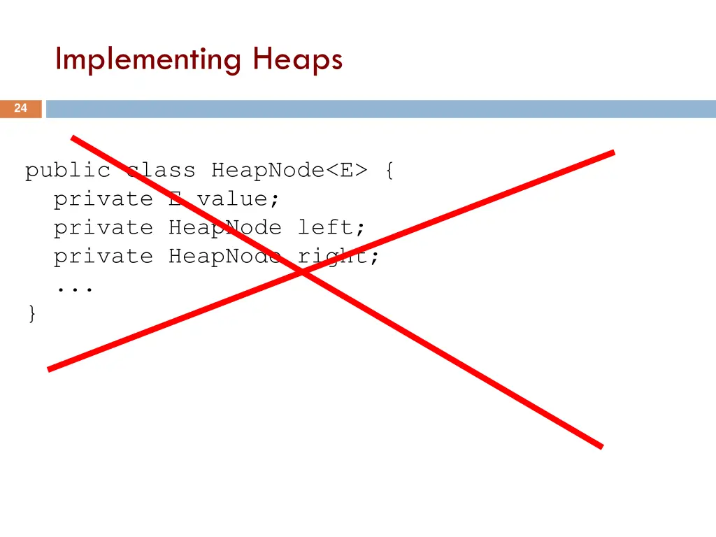implementing heaps