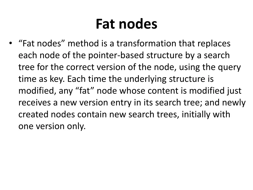 fat nodes