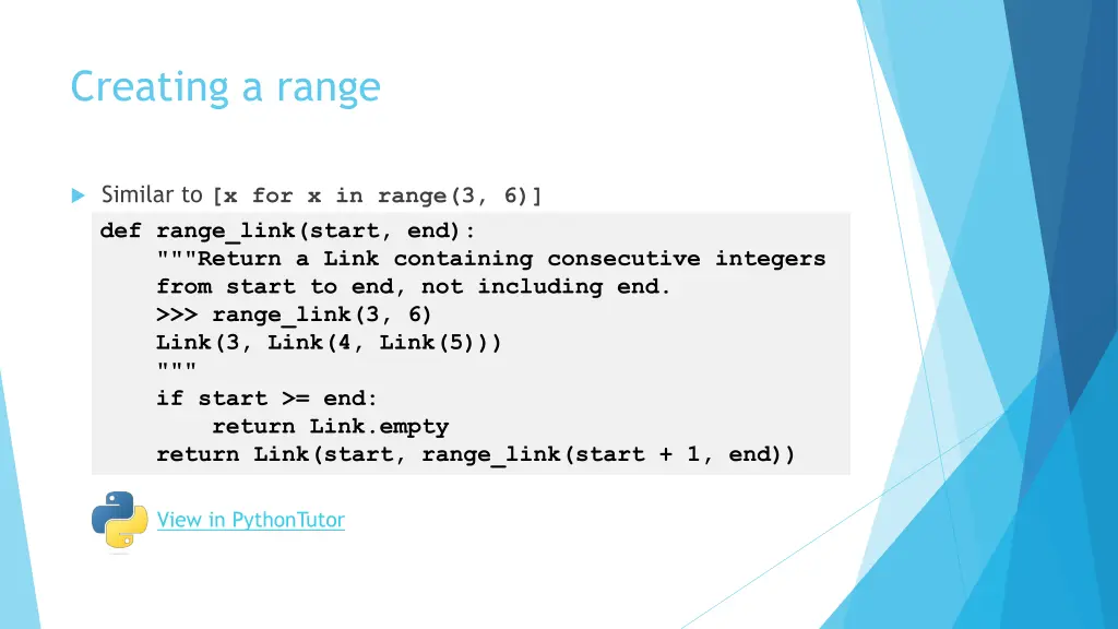 creating a range