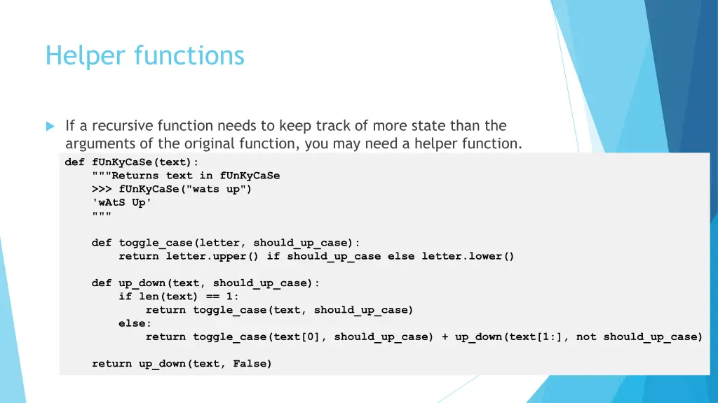 helper functions