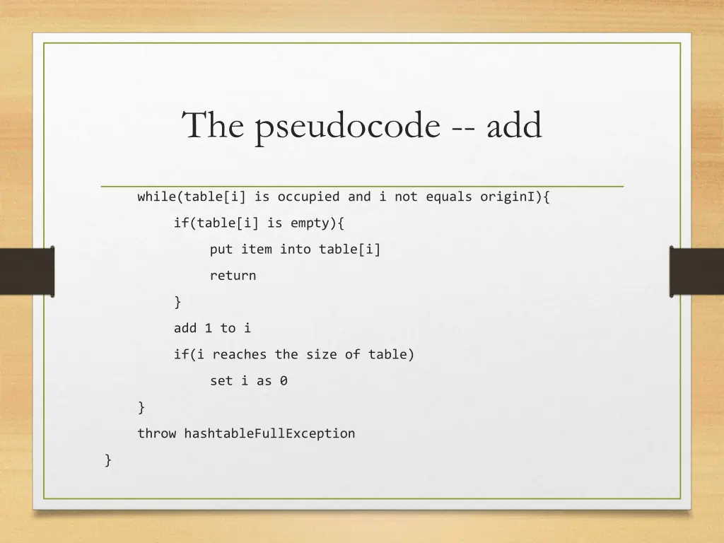 the pseudocode add 1