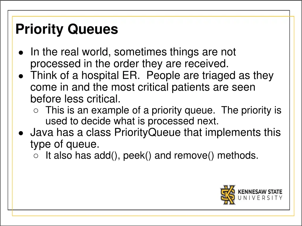 priority queues