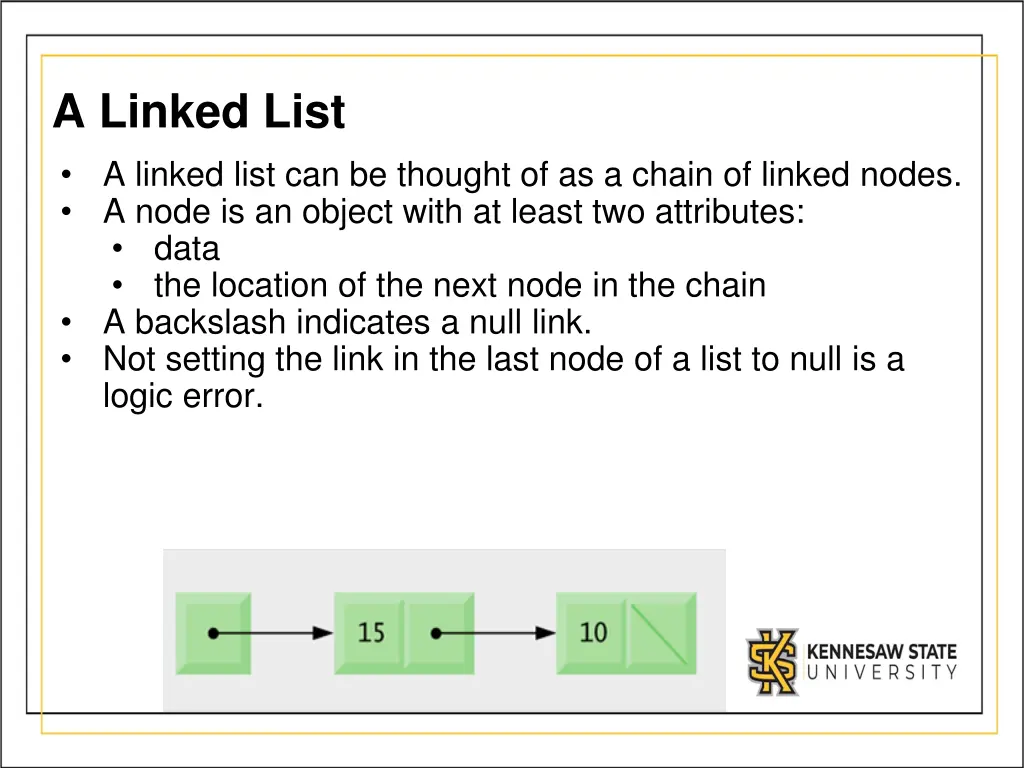 a linked list a linked list can be thought