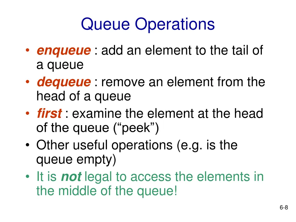 queue operations