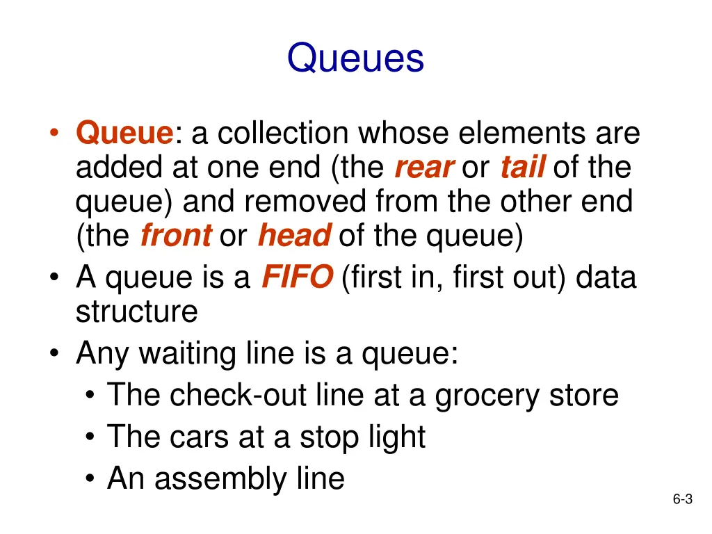 queues