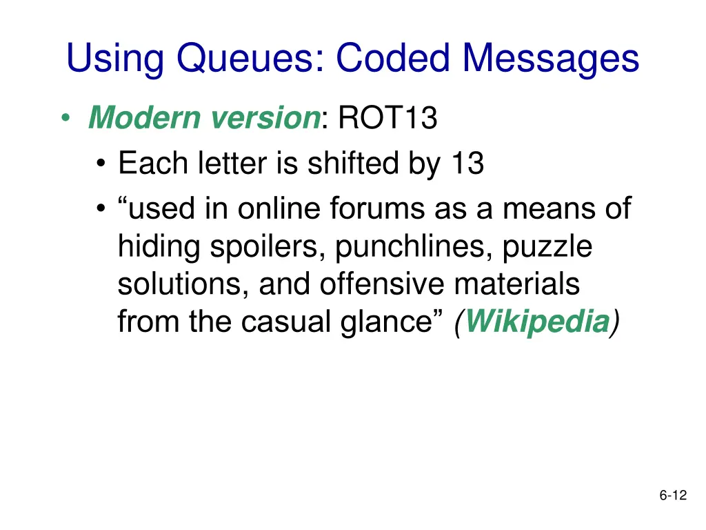 using queues coded messages 1