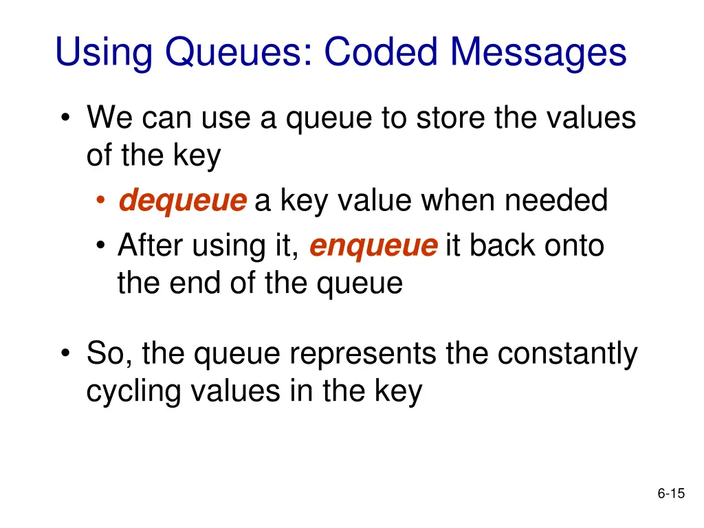 using queues coded messages 3