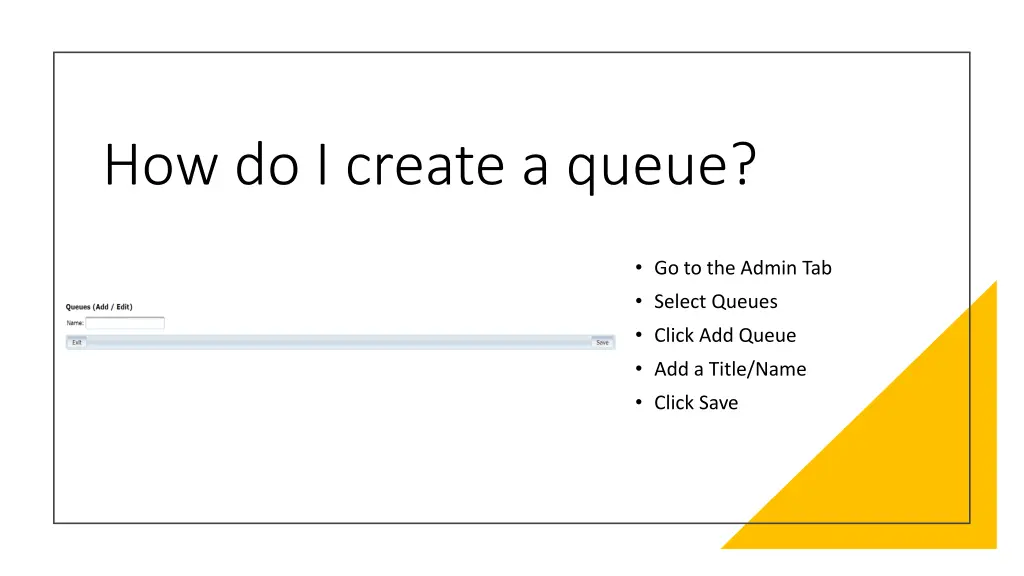 how do i create a queue