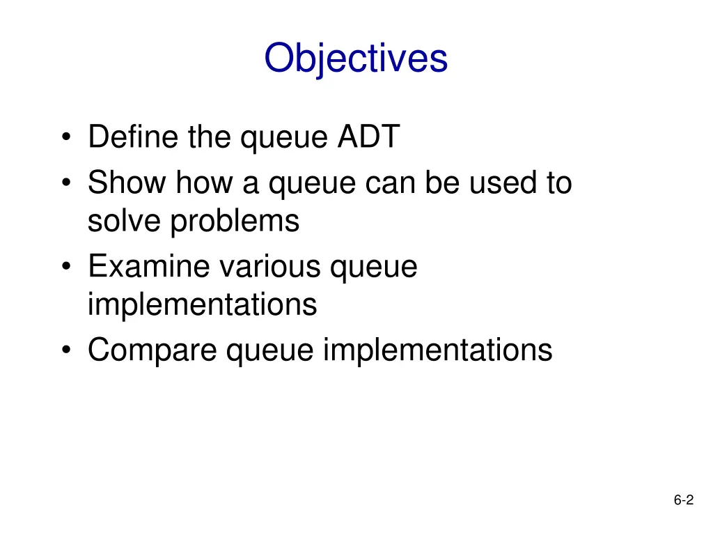 objectives