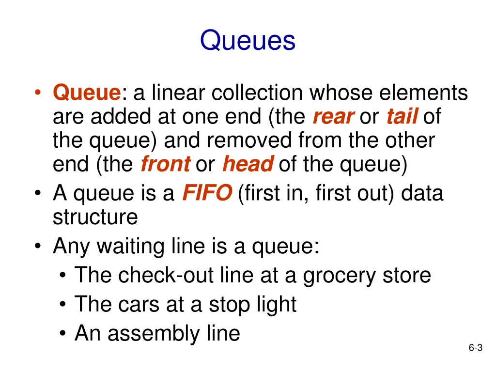 queues