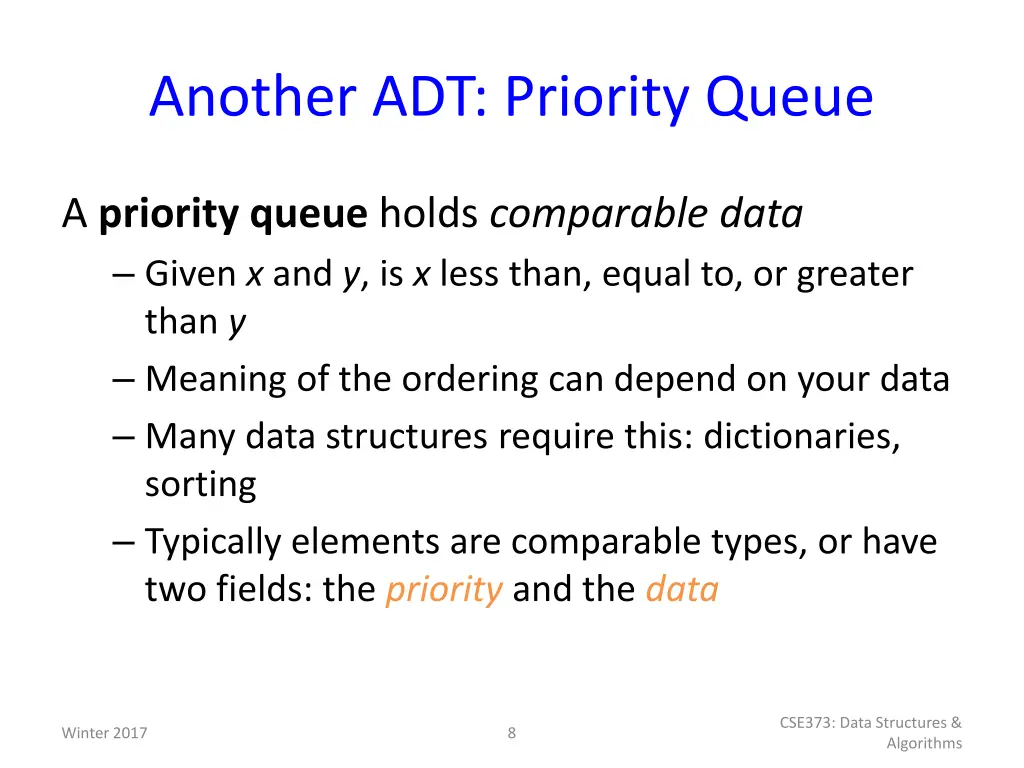 another adt priority queue