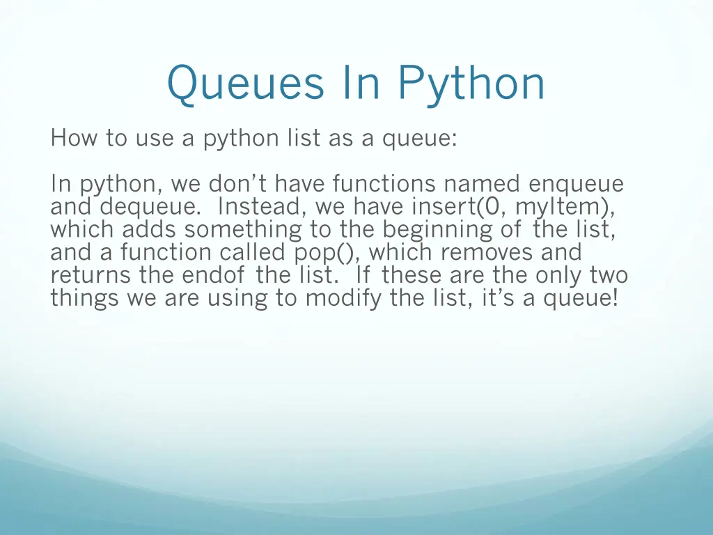 queues in python