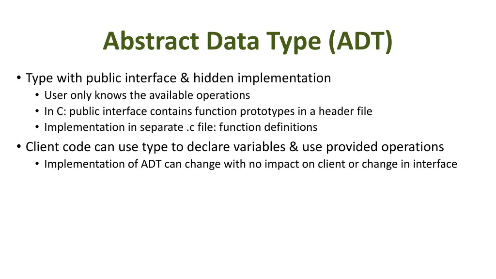 abstract data type adt
