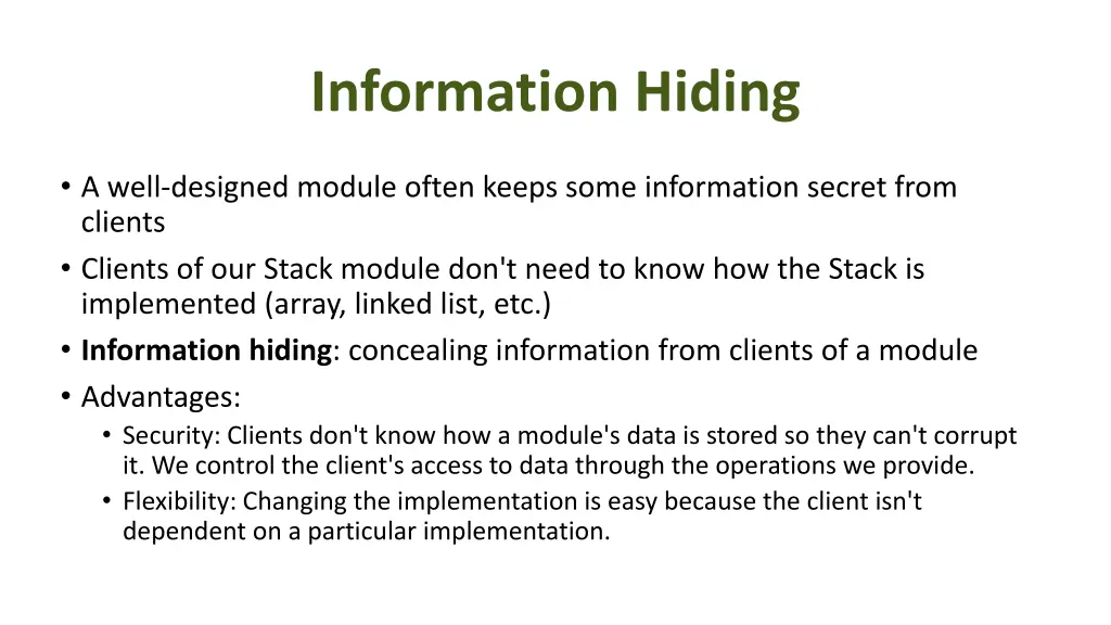 information hiding