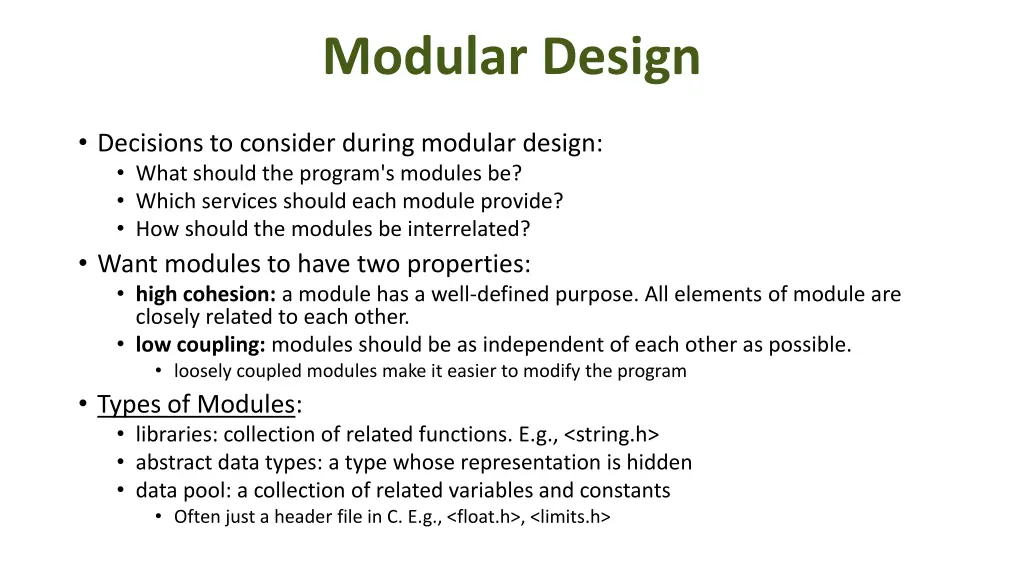 modular design