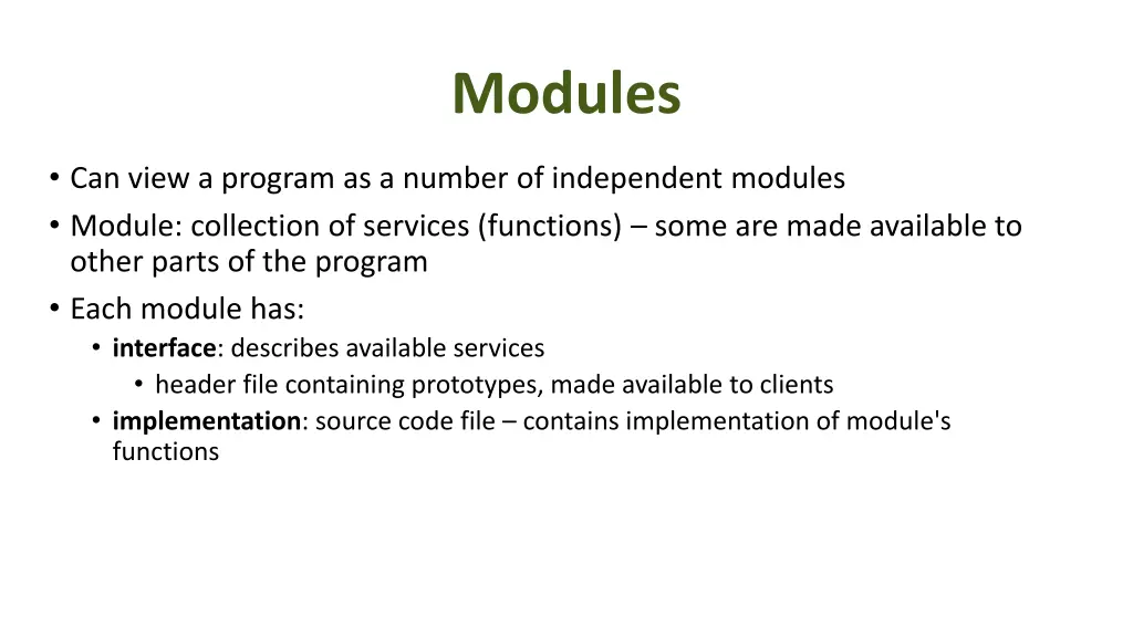 modules