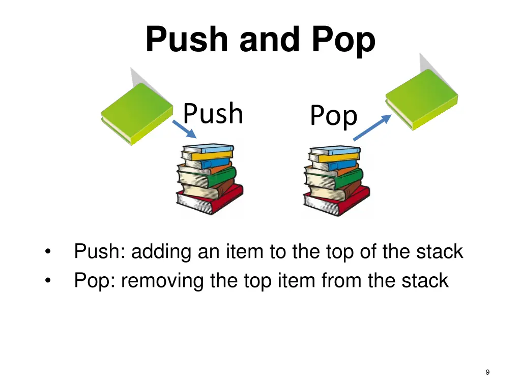 push and pop