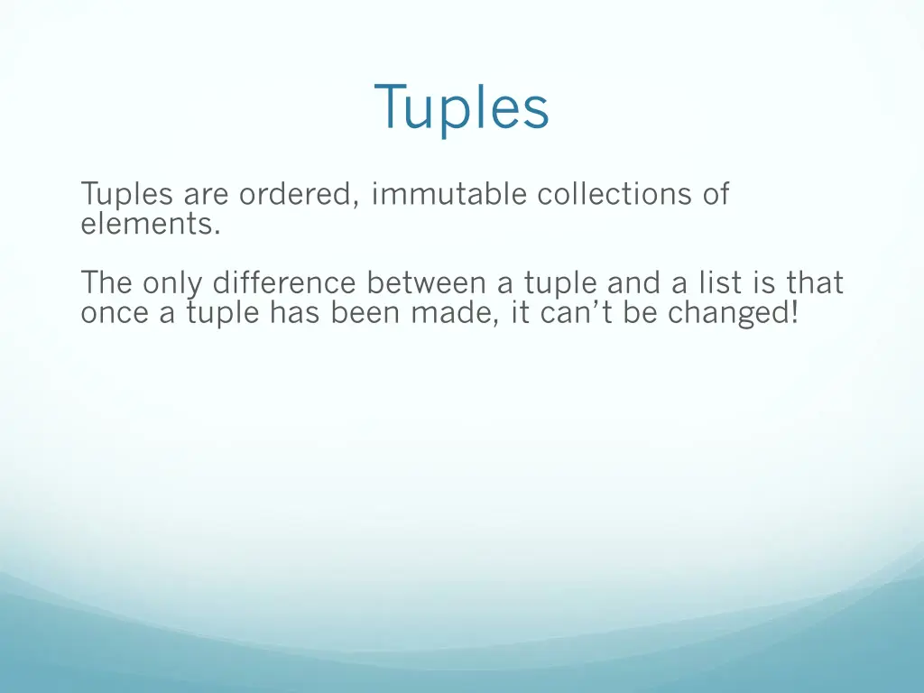 tuples
