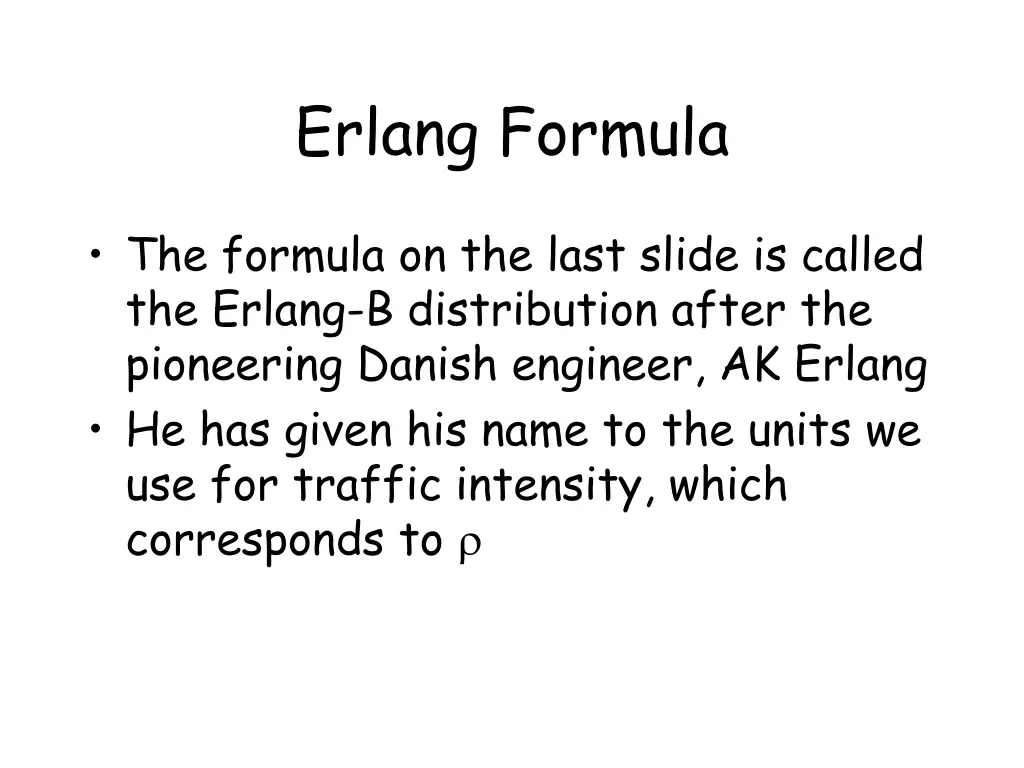 erlang formula