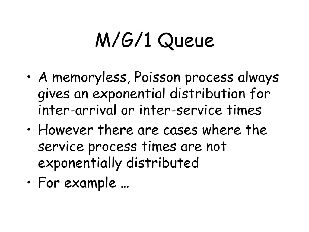 m g 1 queue