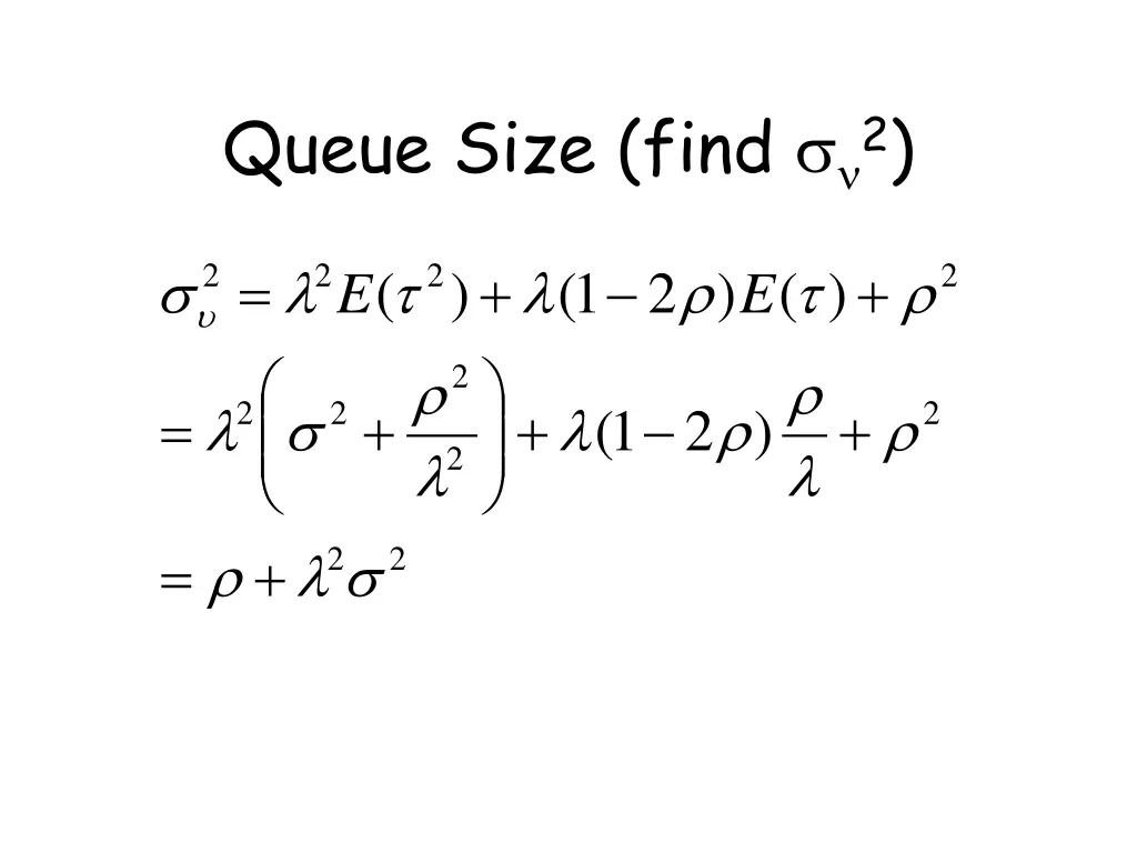queue size find 2 1