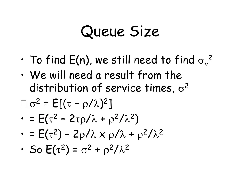 queue size