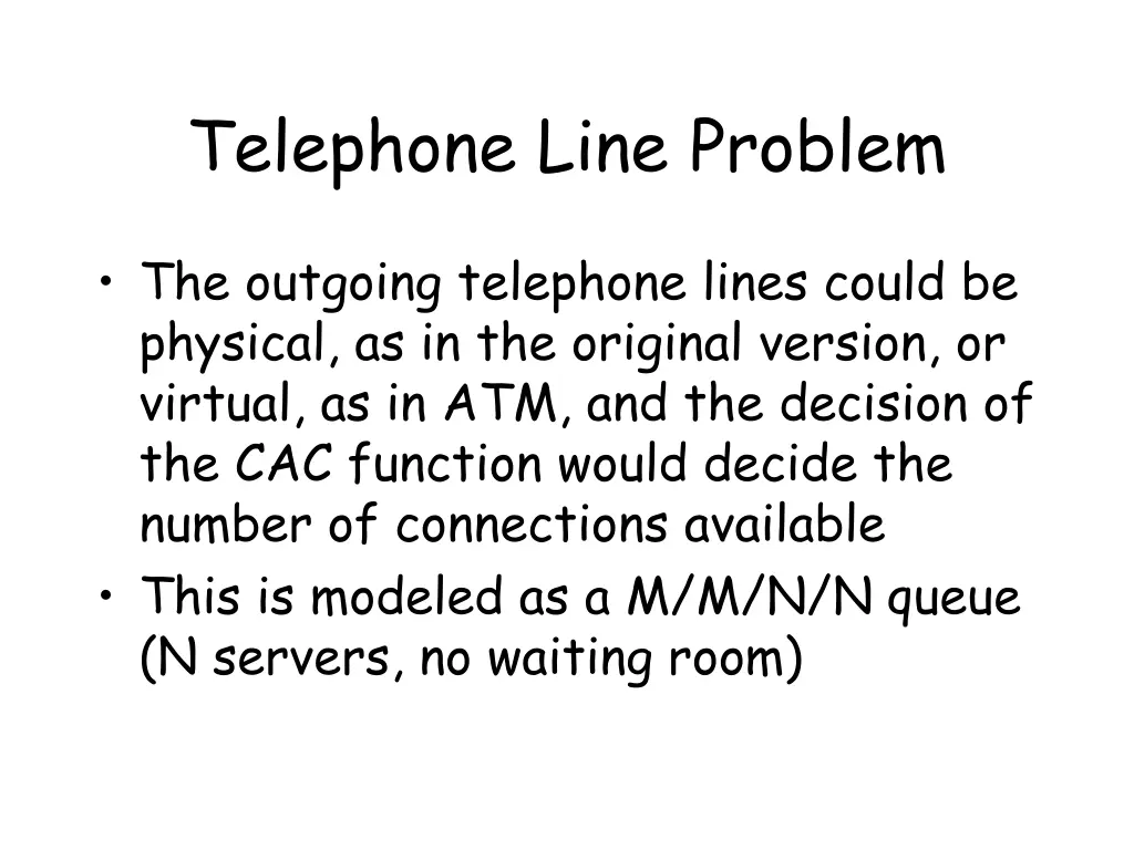 telephone line problem 1
