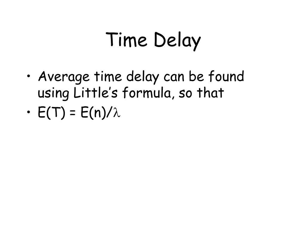 time delay