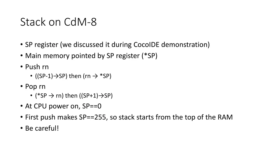 stack on cdm 8