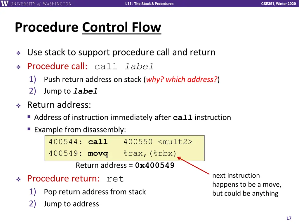 l11 the stack procedures 16