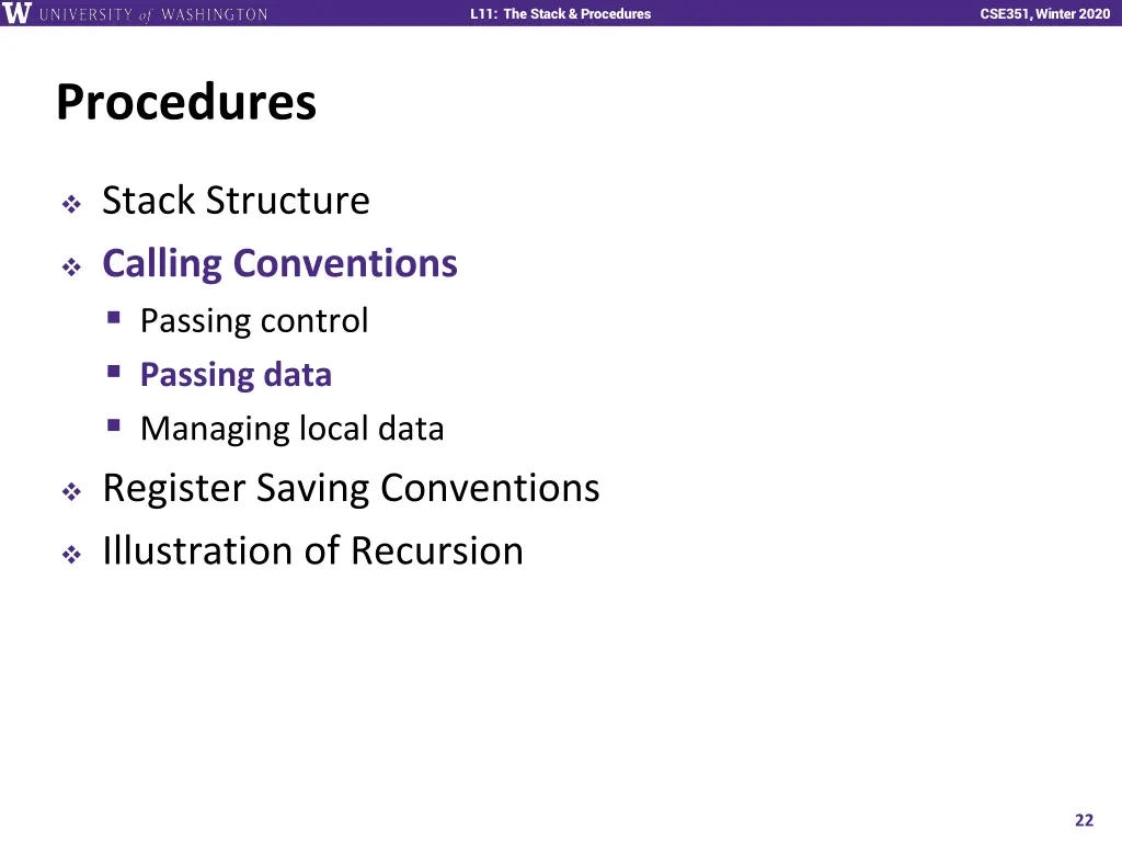 l11 the stack procedures 21