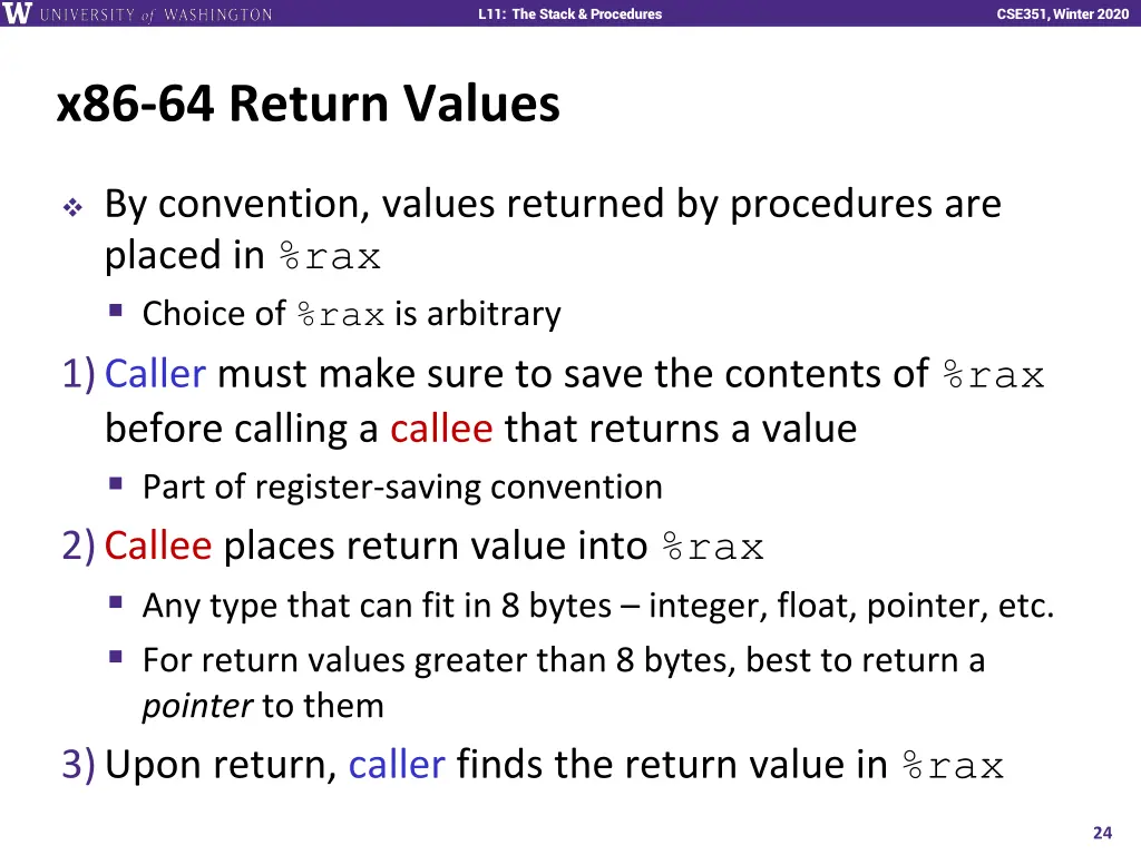 l11 the stack procedures 23