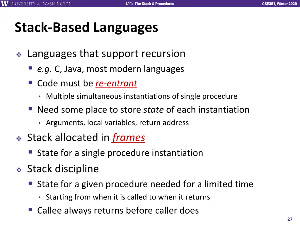 l11 the stack procedures 26