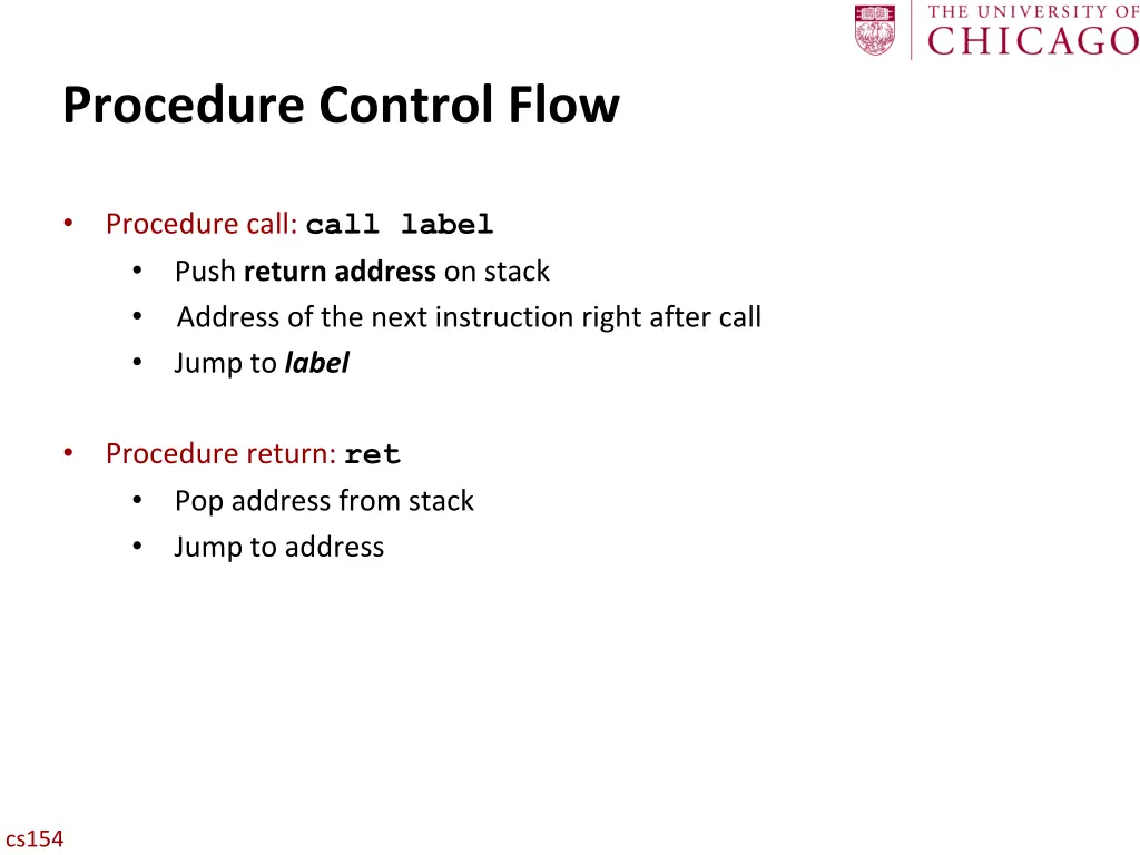 procedure control flow