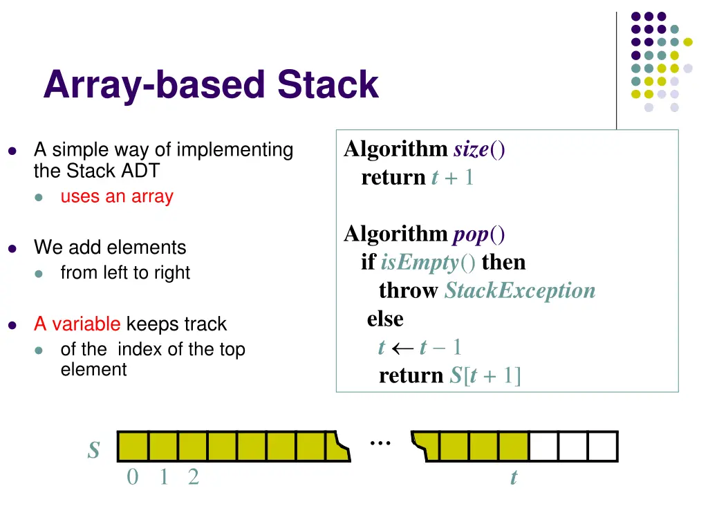 array based stack