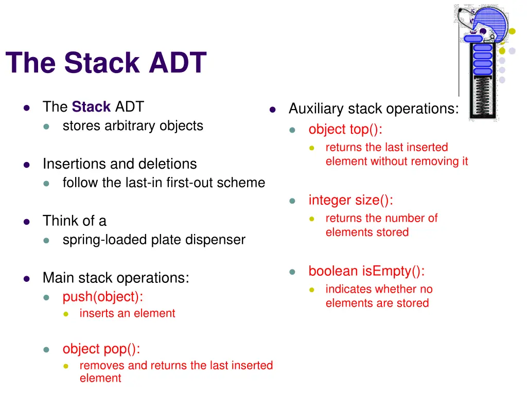 the stack adt
